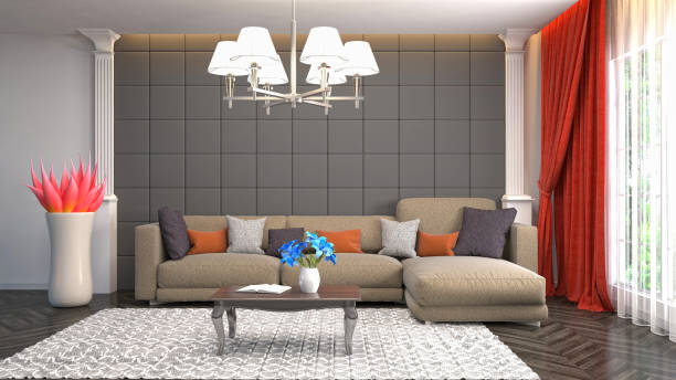 istock Interior living room. 3d illustration 943700850