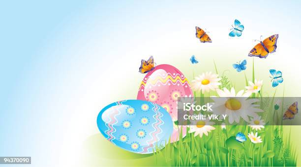 Happy Easter Stock Illustration - Download Image Now - Nature, Abstract, Agricultural Field