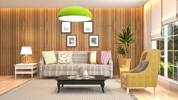 istock Interior living room. 3d illustration 943700934