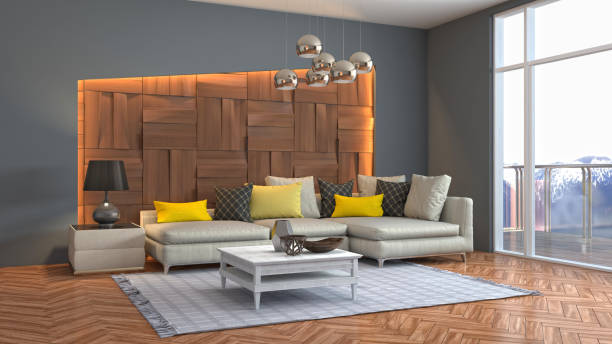 istock Interior living room. 3d illustration 943700950