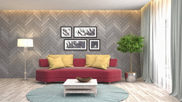 istock Interior living room. 3d illustration 943701056