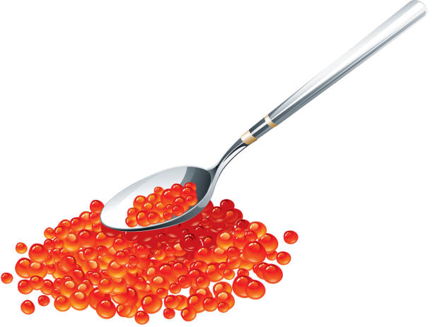 ilustrações de stock, clip art, desenhos animados e ícones de caviar vermelho - caviar