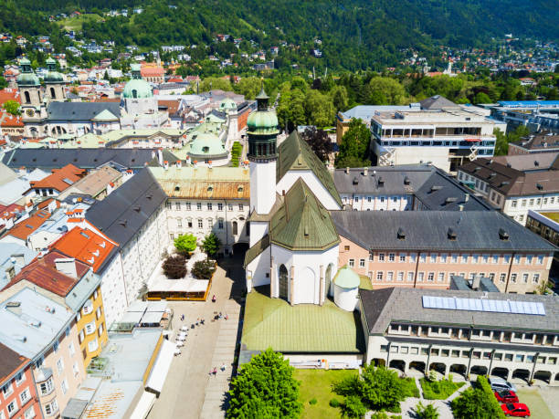istock Innsbruck aerial view, Austria 943703436