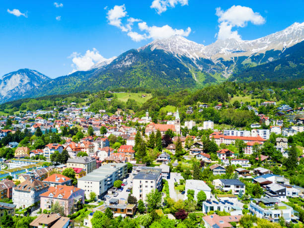 istock Innsbruck aerial view, Austria 943703444