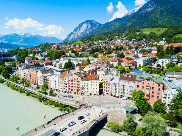 istock Innsbruck aerial view, Austria 943703472