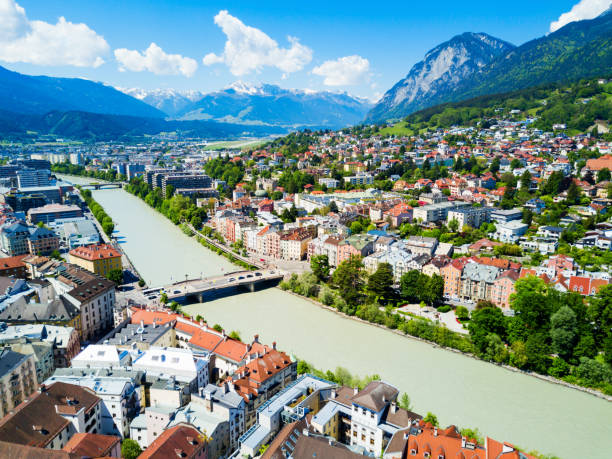 istock Innsbruck aerial view, Austria 943703496