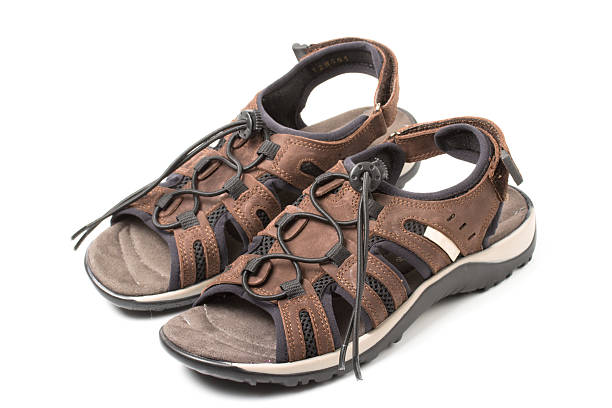istock Pair of sport sandals isolated 94370395
