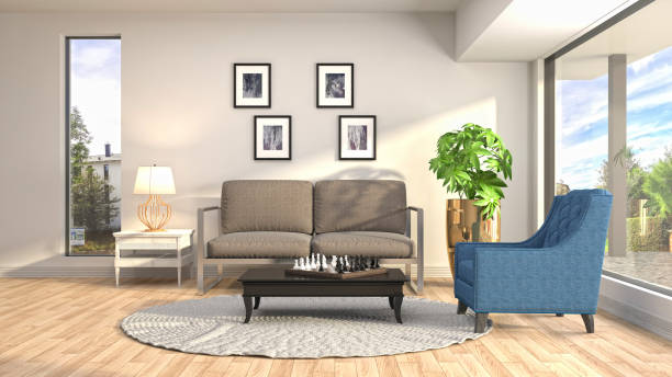 istock Interior living room. 3d illustration 943706850