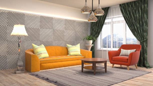 istock Interior living room. 3d illustration 943708920