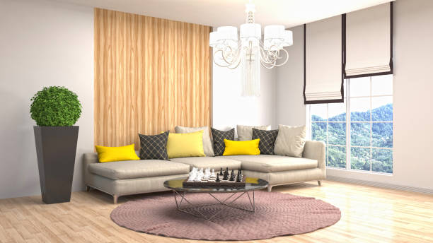istock Interior living room. 3d illustration 943709022