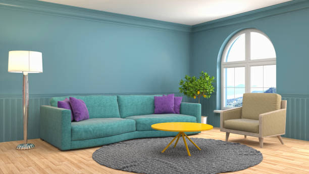 istock Interior living room. 3d illustration 943709112