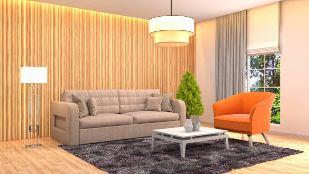 istock Interior living room. 3d illustration 943709130