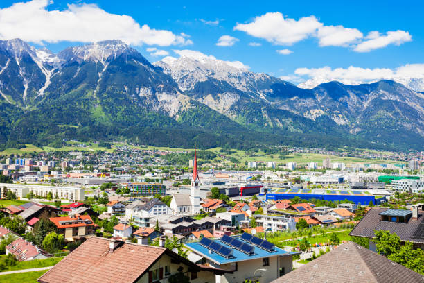 istock Innsbruck aerial panoramic view 943709698