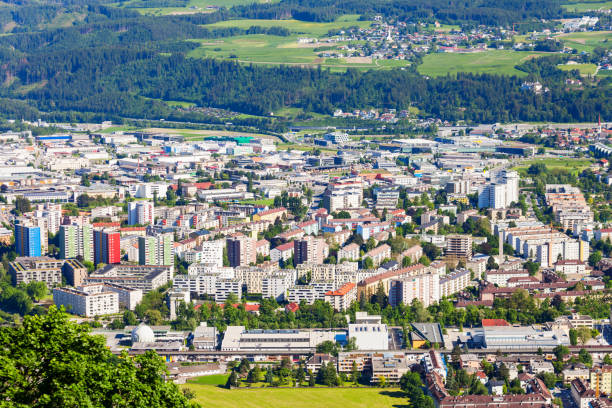istock Innsbruck aerial panoramic view 943709710