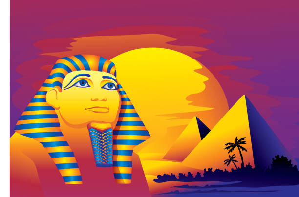 ilustrações, clipart, desenhos animados e ícones de faraó - monument tomb awe statue