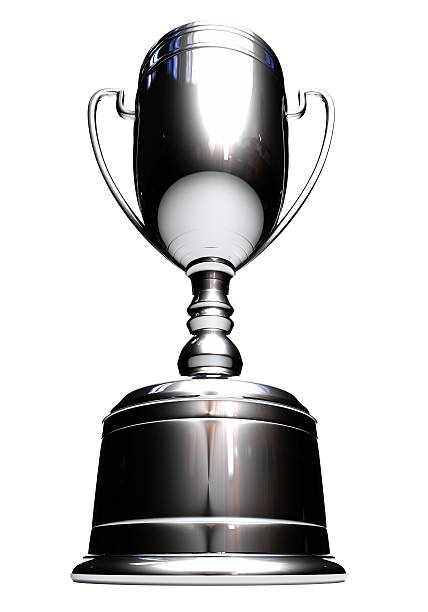 Silver trophy stock photo