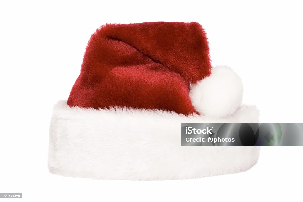 Chapéu de Santa isolado no branco - Royalty-free Boné Foto de stock