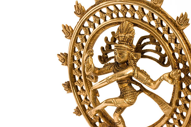 Shiva Nataraja - Lord of Dance close up Statue of indian hindu god Shiva Nataraja - Lord of Dance isolated on white bharatanatyam dancing stock pictures, royalty-free photos & images
