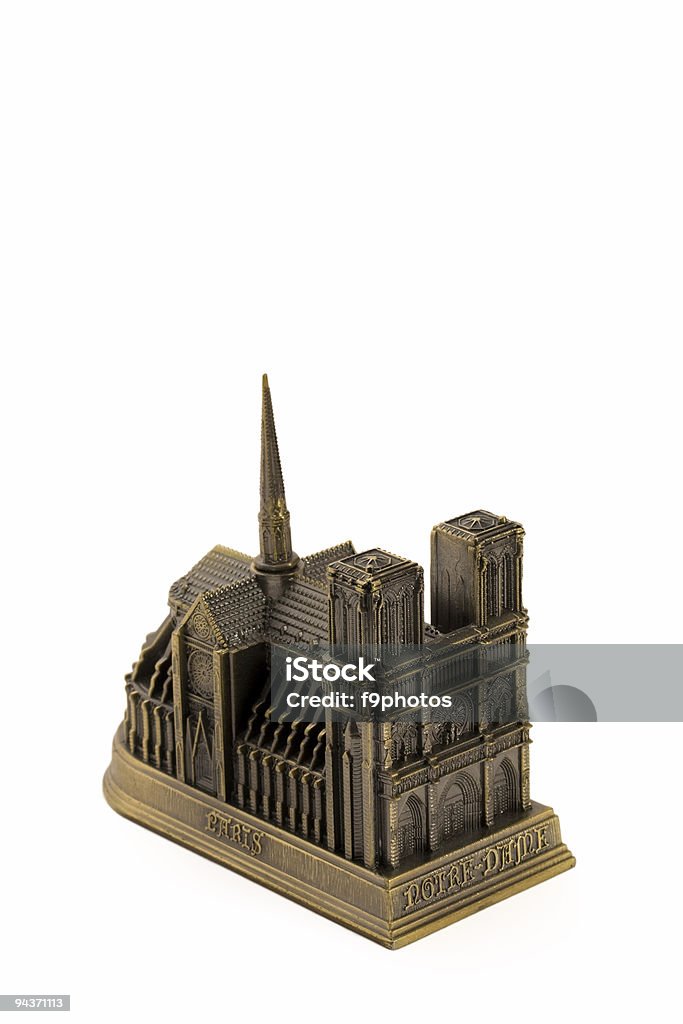 Miniatur-bronze Kopie von Notre-Dame de Paris Kathedrale - Lizenzfrei Kathedrale von Notre Dame Stock-Foto
