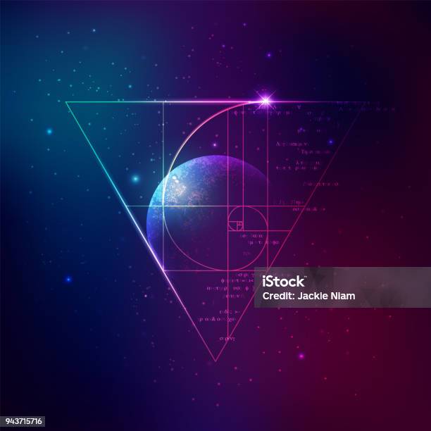 Golden Ratio Stock Illustration - Download Image Now - Mathematical Symbol, Mathematics, Outer Space