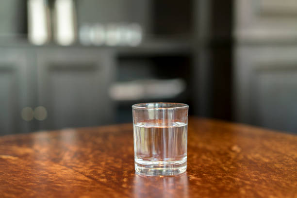 glass of water on table