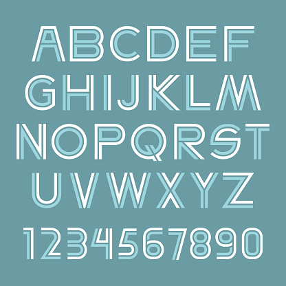 Font Linear Pattern Linear Font Stock Illustration - Download Image Now - Art, Bizarre ...