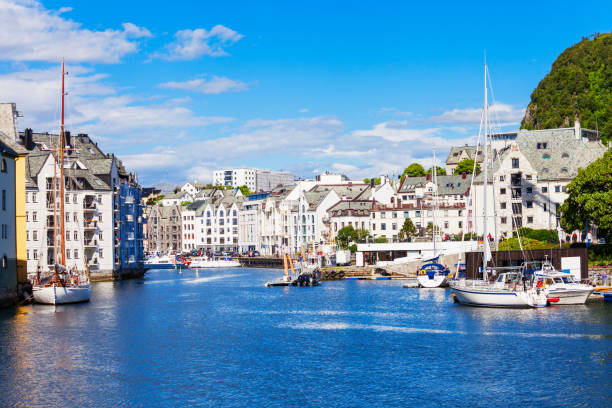 istock Alesund city centre, Norway 943722680