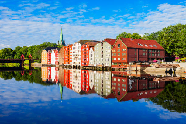 istock Old houses in Trondheim 943722822