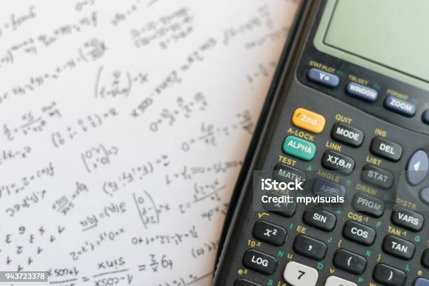 Closeup Button Calculator Selective Focus Stock Photo - Download Image Now - Mathematics, Calculator, Student