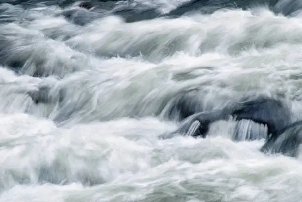 Photo of Abstract of Fast Flowing Moving Water Blurred Motion