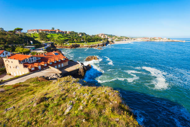 istock Comillas city beach aerial view 943736130