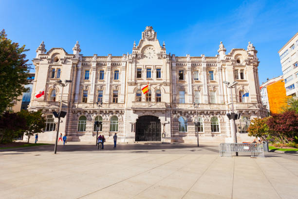 santander city hall building, spain - santander imagens e fotografias de stock