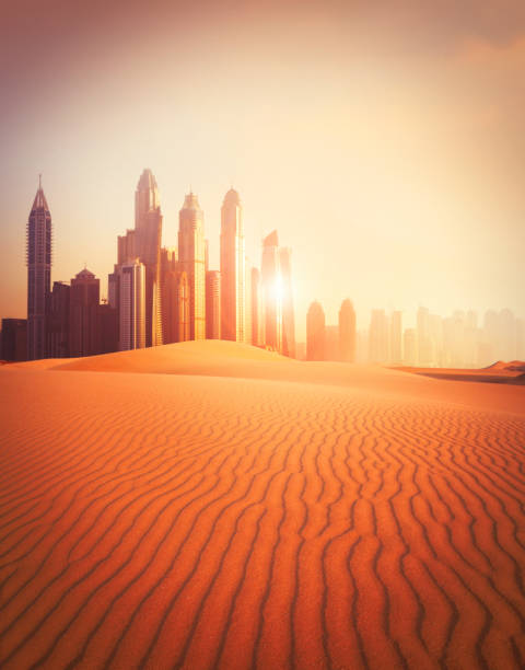 istock Dubai city in the desert 943739650