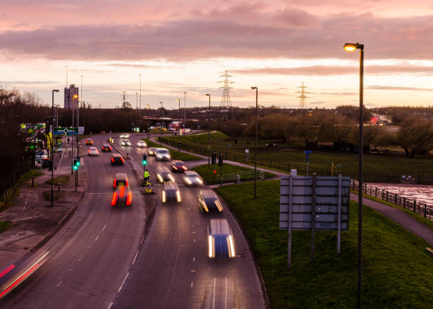 long exposure of clifton lane - two lane highway fotos imagens e fotografias de stock