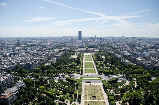 The Parisian skyline and the Champ de Mars