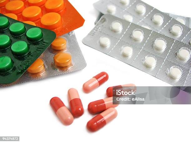 Packs Of Pills Stock Photo - Download Image Now - AIDS, Acetylsalicylic Acid, Antibiotic