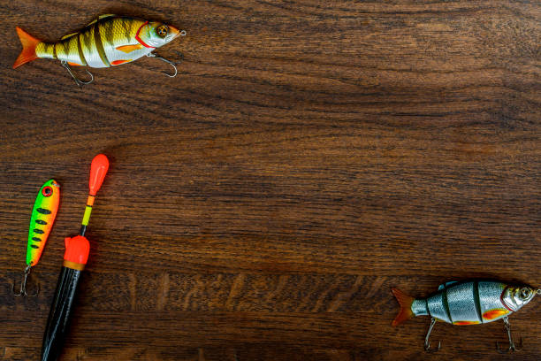 istock Background or background of fishing tackle. 943754864