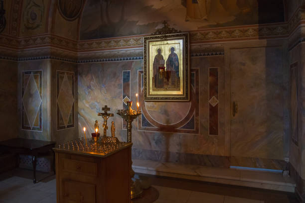 istock Inside a rusian orthodox church. 943755528
