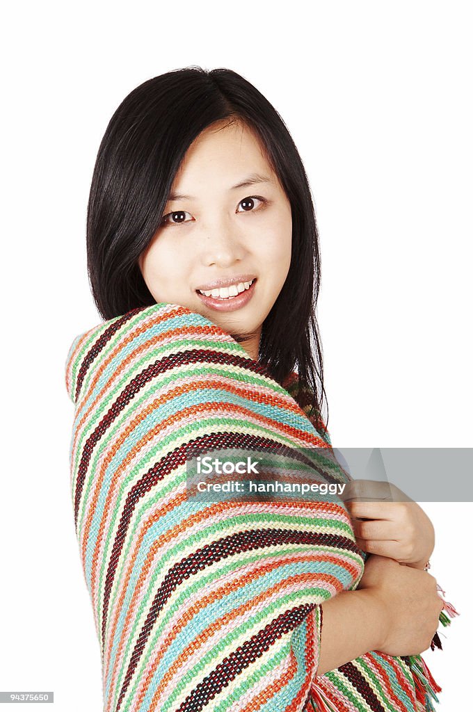 Woman wrapping in a shawl  Adult Stock Photo