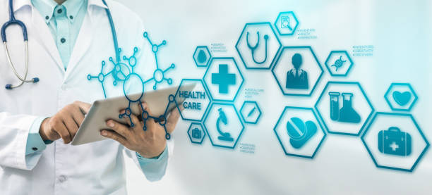 istock Doctor with Medical Healthcare Icon Interface 943761778