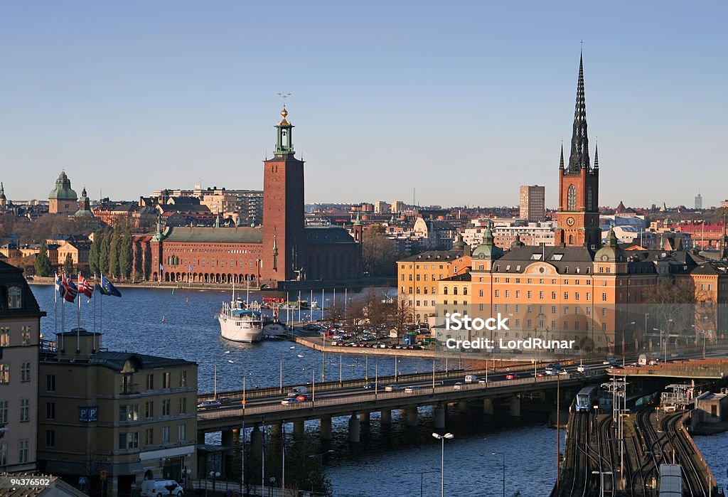 Cidade de Estocolmo - Foto de stock de Prefeitura de Estocolmo royalty-free