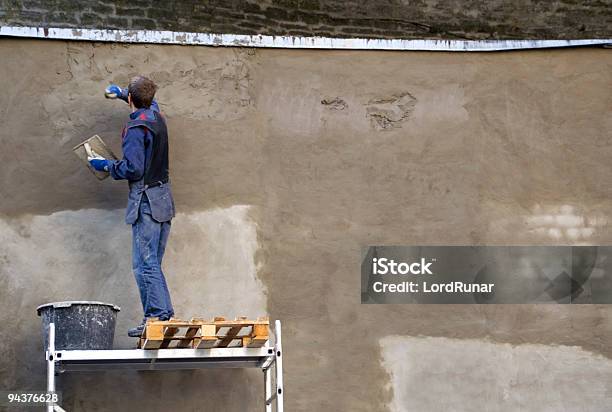 Naprawy Ścian - zdjęcia stockowe i więcej obrazów Betonowy - Betonowy, Naprawiać, Betonowy mur