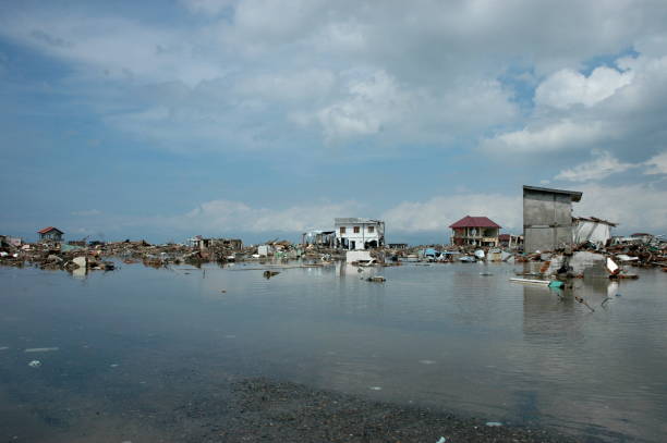 Banda Aceh City view after earthquake and tsunami stock photo