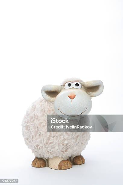 Sheep Coin Bank Stock Photo - Download Image Now - Sheep, Toy, White Background