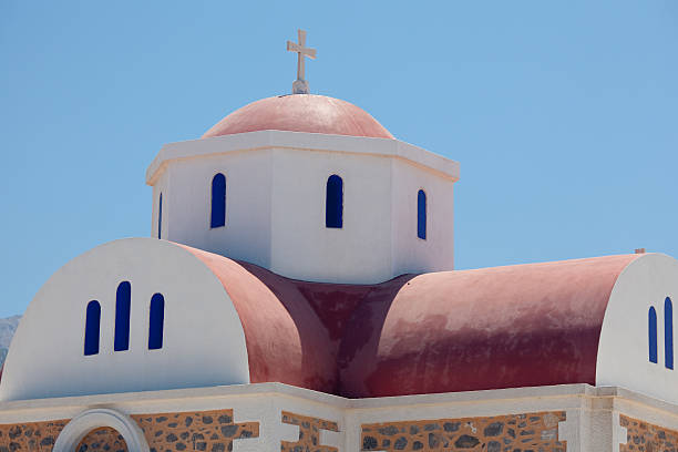Cropped view of small, orthodox church stock photo