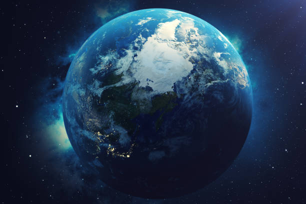 istock 3D Rendering World Globe. Earth Globe with Backdrop Stars and Nebula. Earth, Galaxy and Sun From Space. Blue Sunrise. Elements of this image furnished by NASA. 943787134
