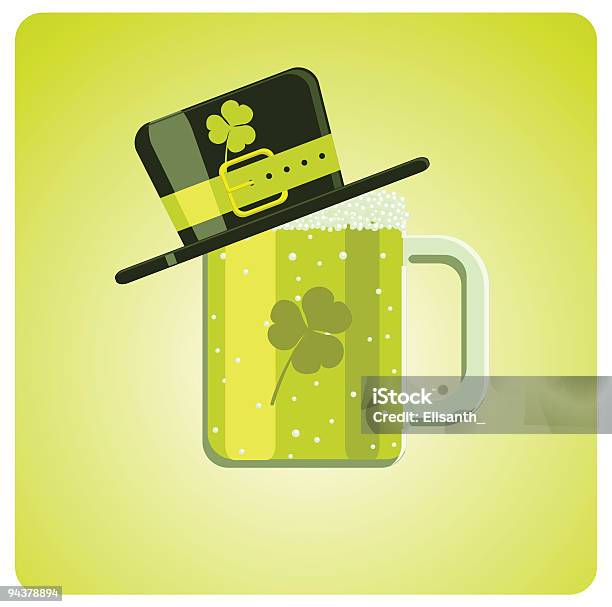 말풍선이 있는 녹색 맥주 모자 0명에 대한 스톡 벡터 아트 및 기타 이미지 - 0명, St. Patrick's Day, 가득 찬