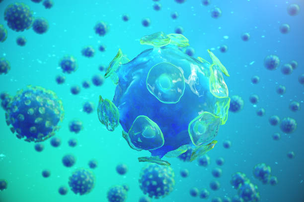 istock 3D illustration pathogenic viruses causing infection in host organism. Viral disease epidemic. Virus abstract background. Virus, bacteria, cell infected organism. 943789692