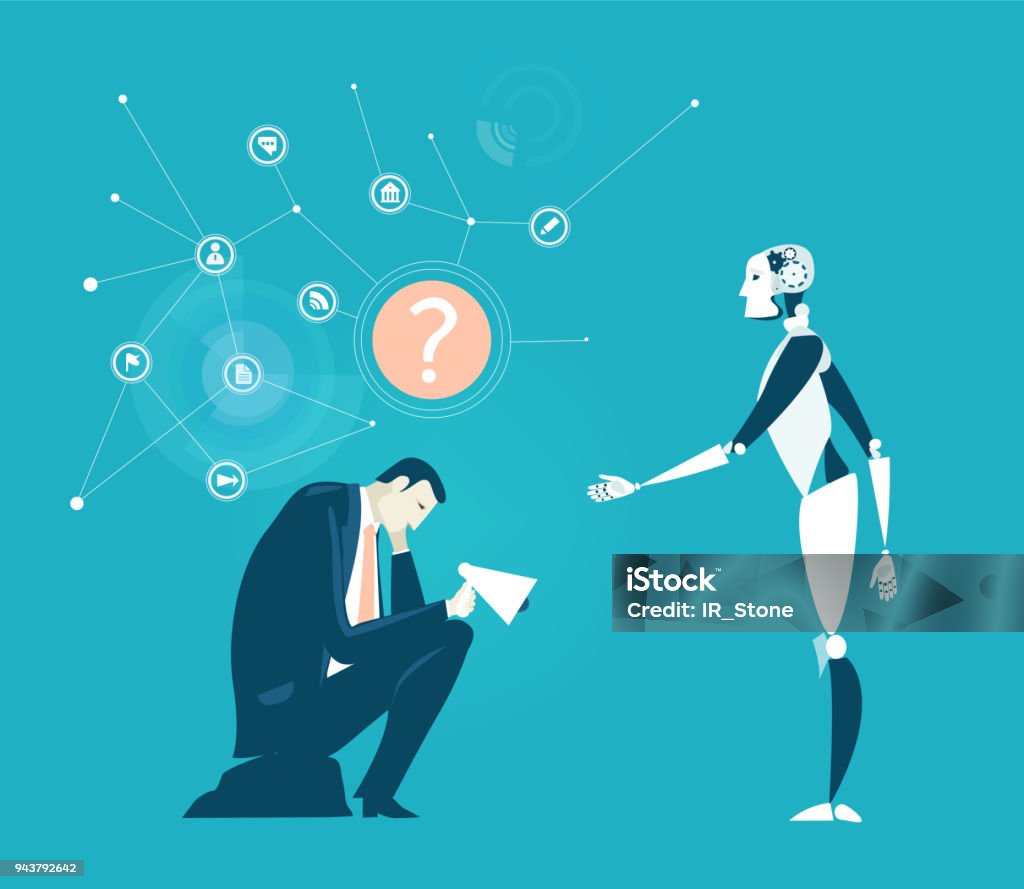 Robotics Problem Sorting Solving Thinking Businessmen Robot Trying To Identify And Sort Out The Problem ...