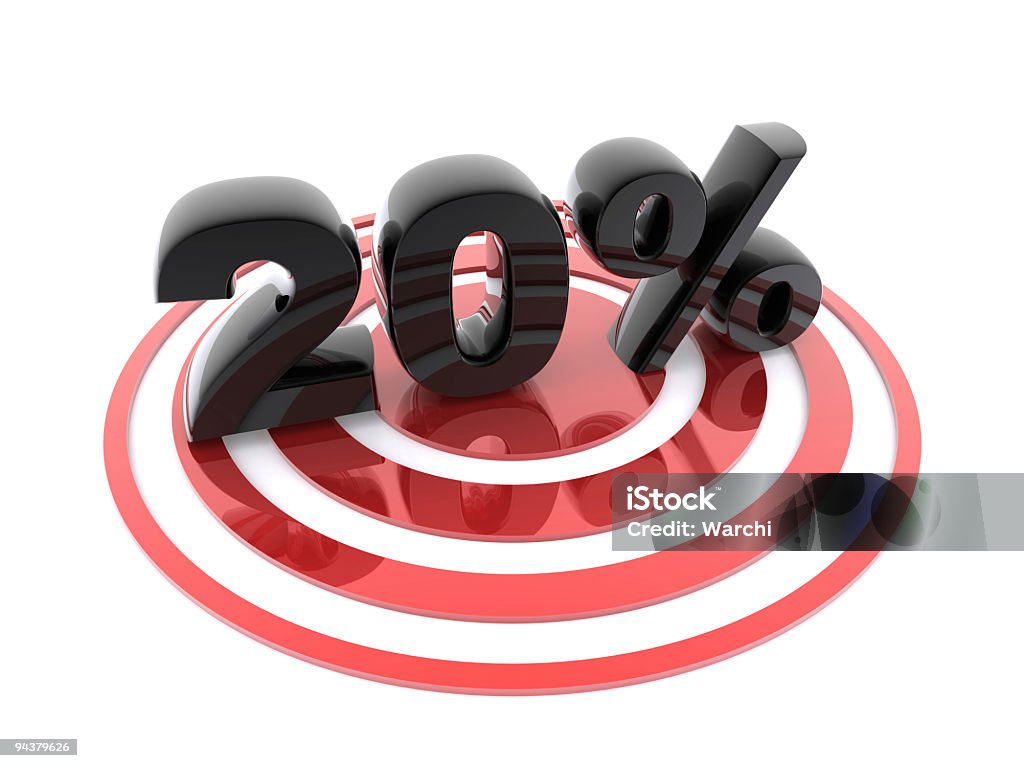 20% sobre taget - Royalty-free Alvo Foto de stock